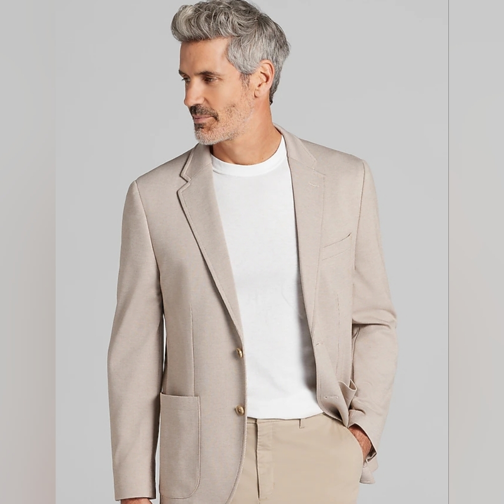 NWT Jos. A. Bank Tan Tailored Fit Comfort Stretch Jacket XL